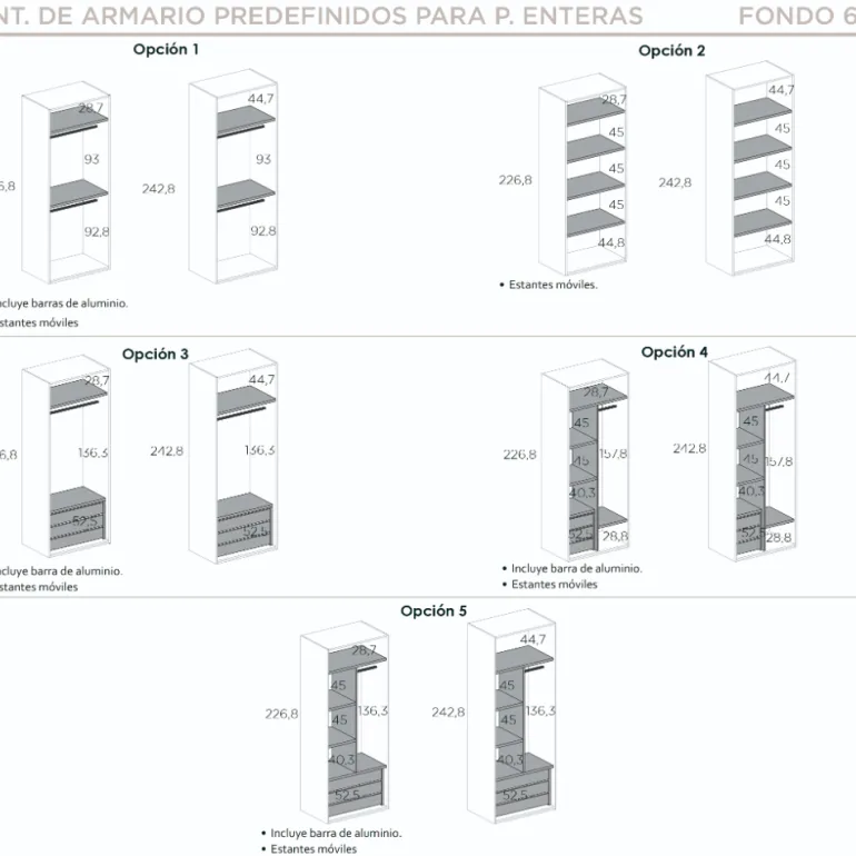 Armario puertas batientes Isa