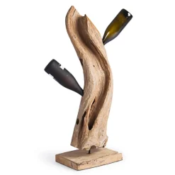 Botellero raíz de teca