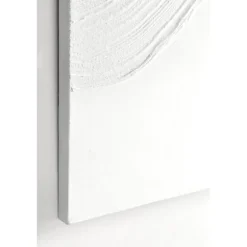Cuadro pintura con textura blanco 03