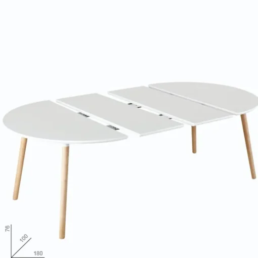 Mesa comedor ovalada extensible North