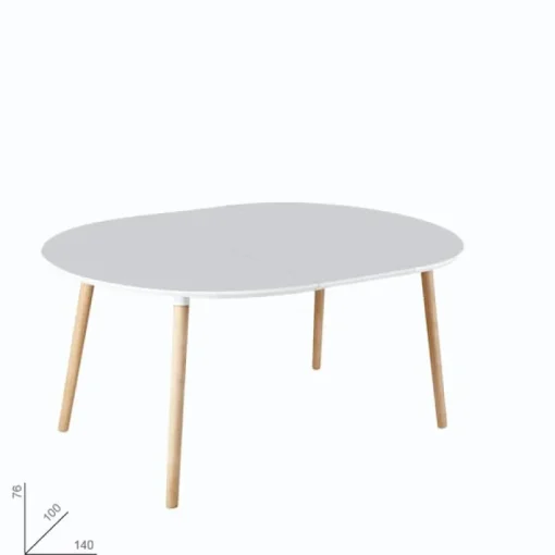 Mesa comedor ovalada extensible North