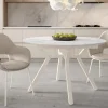 Mesa extensible Broadway blanca porcelánico