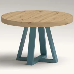 Mesa redonda cruz madera