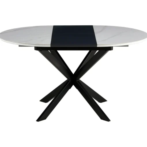 Mesa redonda extensible Ceramic blanco