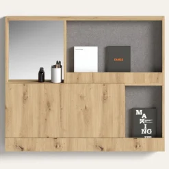 Recibidor con espejo y escritorio