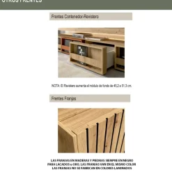 Recibidor espejo Listones madera