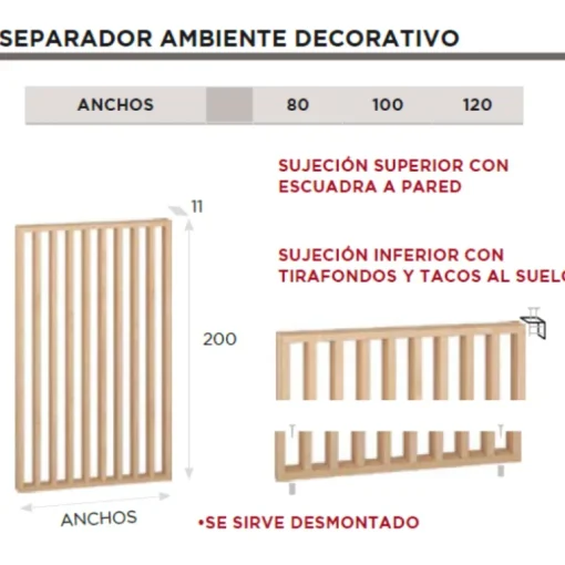 Recibidor separador de ambientes