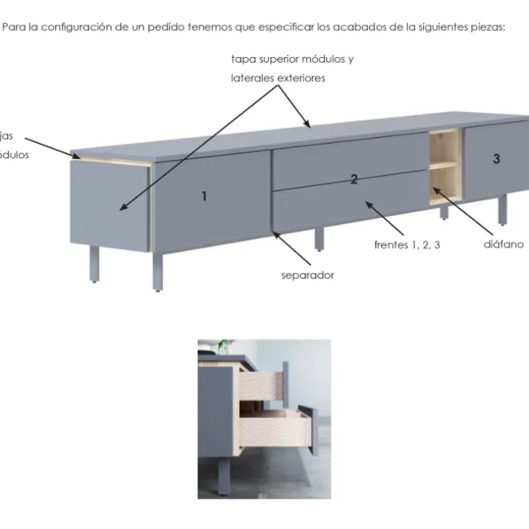 Recibidor Shelby, talco