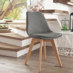 silla de comedor nórdica tela
