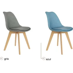 silla de comedor nórdica tela