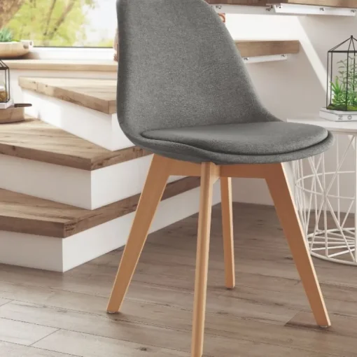 silla de comedor nórdica tela