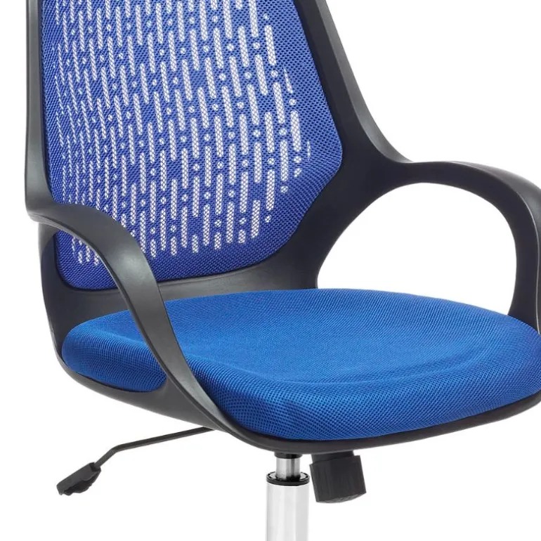 Silla giratoria Azul Napa