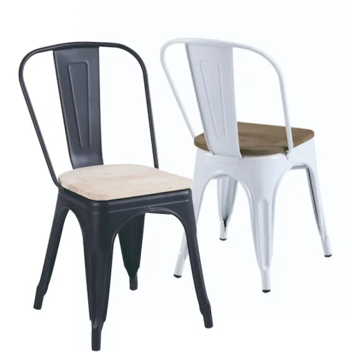 Silla metal forjado roble Tol