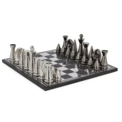 Ajedrez decorativo metálico