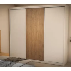 Armario blanco y Roble Natural Oak