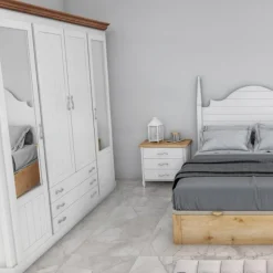 Armario con espejo blanco Vach