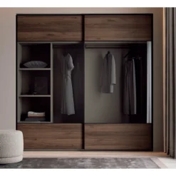 Armario esquinero Cristal Parsol Oscuro