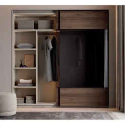 Armario esquinero Cristal Parsol Oscuro