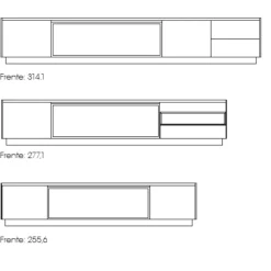 Armario TV chimenea Destiny