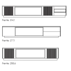 Armario TV chimenea Destiny