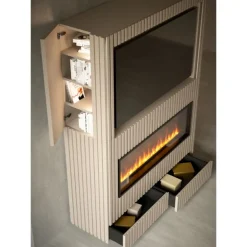 Armario TV chimenea One