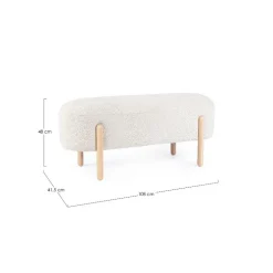 Banco buclé natural