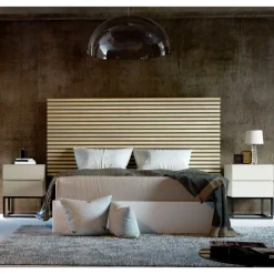 Cabecero listones de madera horizontales