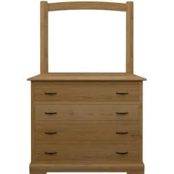 Cómoda-Tocador y espejo de Roble Carolina