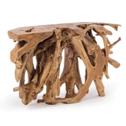 consola raíz de teca