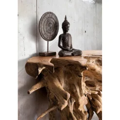 consola raíz de teca