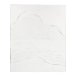 Cuadro pintura con textura blanco 02