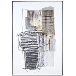 Cuadro pintura con textura metálica