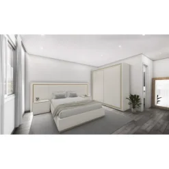 Dormitorio Blanco y Roble Aoiz