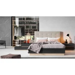 Dormitorio moderno aisea tapizado