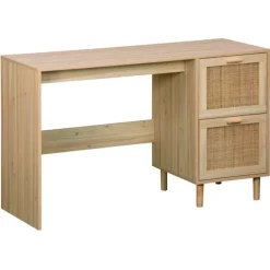 Escritorio pino rattan