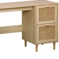 Escritorio pino rattan