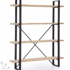 Estantería de roble alta Lan