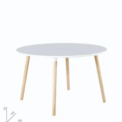 Mesa comedor ovalada extensible North