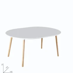 Mesa comedor ovalada extensible North