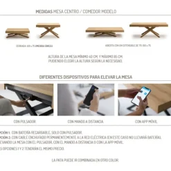 Mesa de centro convertible automática Maxi