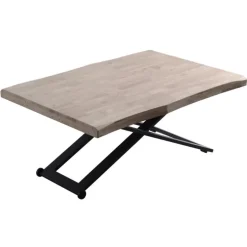 Mesa de centro elevable forma Zoe Roble oscuro