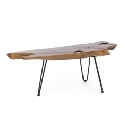 mesa de centro raíz de Teca