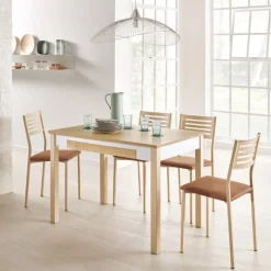 Mesa de cocina extensible Aviñón Roble