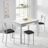 Mesa de cocina extensible Aviñón Blanca