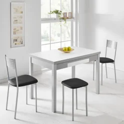 Mesa de cocina extensible Aviñón Blanca