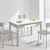 Mesa de cocina extensible Aviñón Blanca cristal