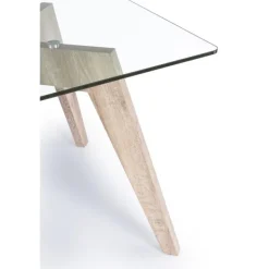 Mesa de comedor de cristal Arya