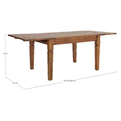 Mesa de comedor extensible acacia maciza