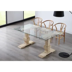 Mesa de cristal y Roble Saint-Denis