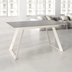 Mesa extensible Madison blanca porcelánico